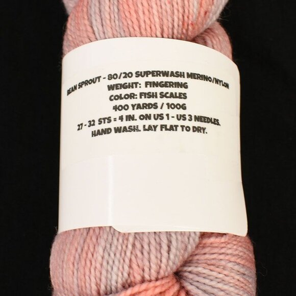 Lolobean Yarn Co Fingering Weight SW Merino/Nylon Yarn 400 Yards Fish Scales - Picture 3 of 3